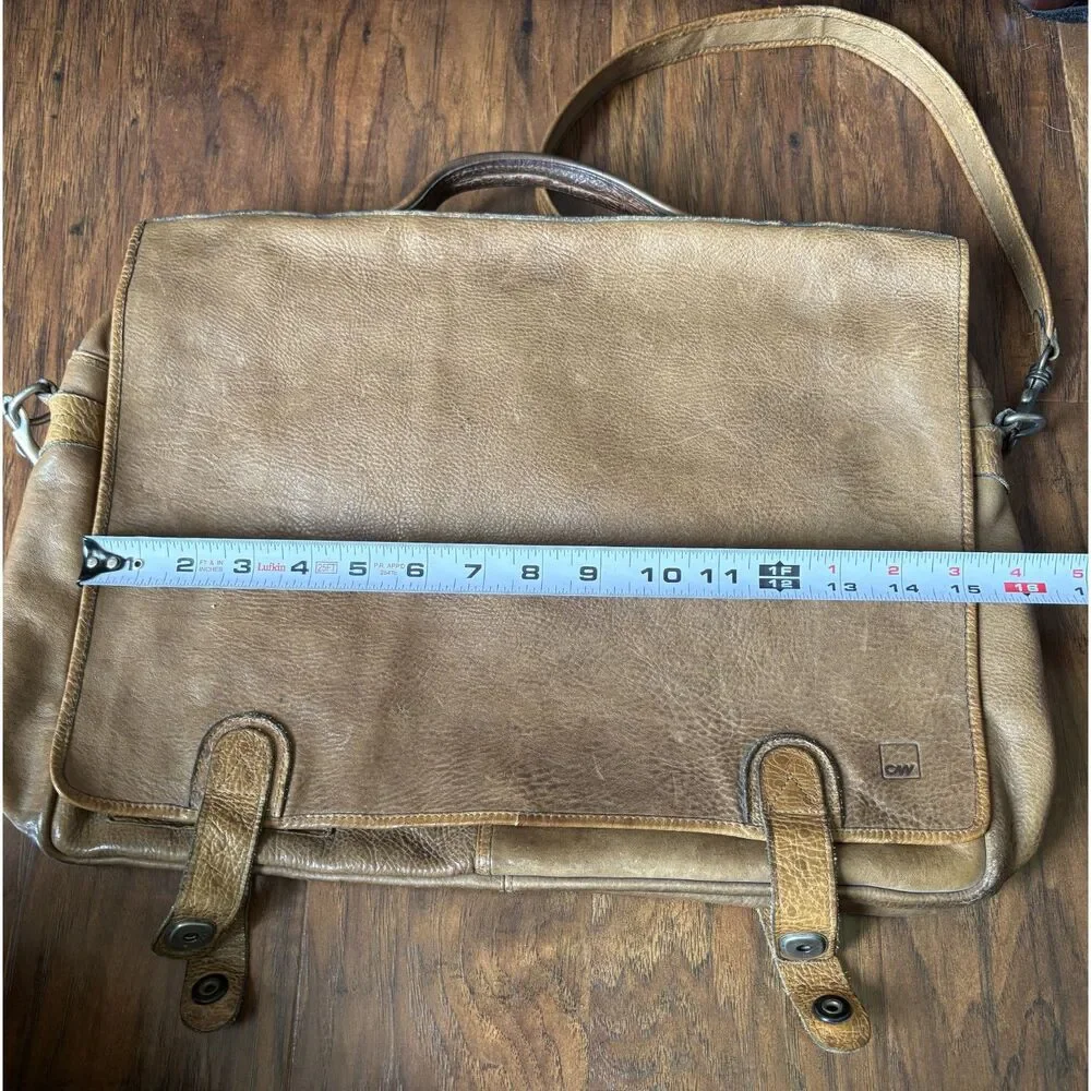 Vintage CW Marianelli Italian Leather Messenger Briefcase Bag